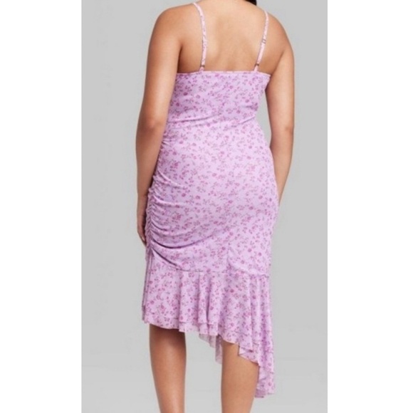 Wild Fable Pink Floral Midi Dress NWOT - Picture 2 of 7